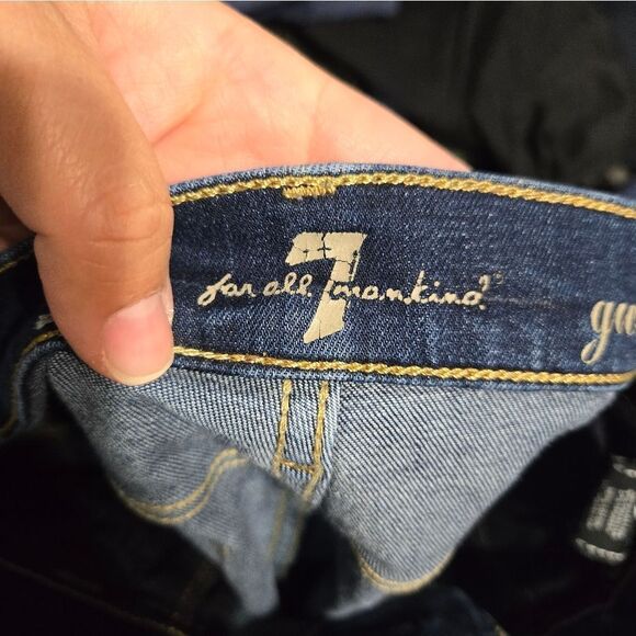 7 For All Mankind Gwenevere Skinny Jeans Dark Wash Sz 25 - Picture 9 of 15